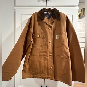 Carhartt Men's Loose Fit Firm Duck Blanket-Lined Chore Coat